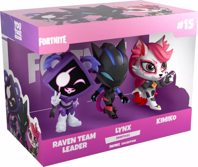 Figurka Fortnite - Raven Team Leader, Lynx and Kimiko (3-pack mini) (Youtooz Mini Fortnite 15)